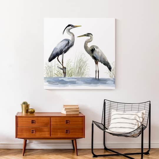 Heron Duo Canvas Wall Art